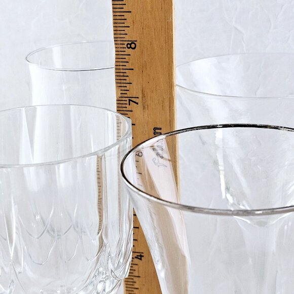 4 Mismatched Vintage Wine Glassware Collection etched mixed cocktail glasses0707 - Picture 10 of 11